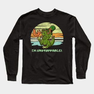 Funny I'm Unstoppable T Rex ( St Patrick day) Long Sleeve T-Shirt